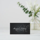 Elegant Monogram Wedding Coordinator Visitekaartje (Staand voorkant)