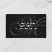 Elegant Monogram Wedding Coordinator Visitekaartje (Achterkant)