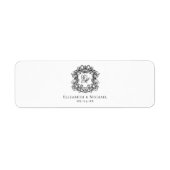 Elegant Monogram Wedding Crest Cigar Band  Etiket (Voorkant)