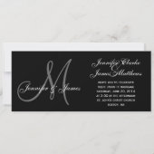 Elegant Monogram Wedding Invitaties Kaart (Voorkant)