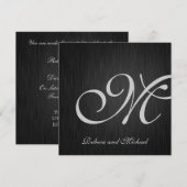 Elegant Monogram Wedding Invites Kaart (Voorkant / Achterkant)
