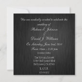 Elegant Monogram Wedding Invites Kaart (Achterkant)