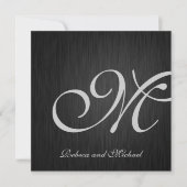 Elegant Monogram Wedding Invites Kaart (Voorkant)