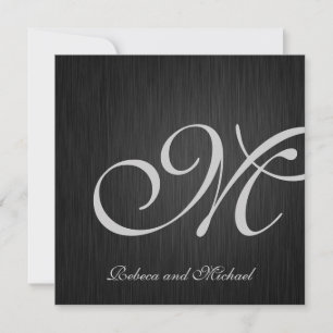 Elegant Monogram Wedding Invites Kaart