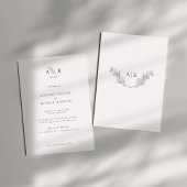 Elegant Monogram Wedding Kaart
