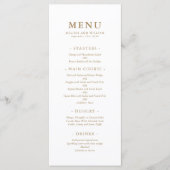 Elegant Monogram Wedding Menu (Voorkant)