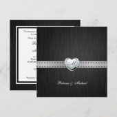 Elegant Monogram Wedding (met formulering) Kaart (Voorkant / Achterkant)