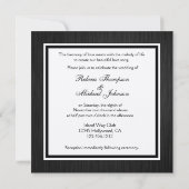 Elegant Monogram Wedding (met formulering) Kaart (Achterkant)