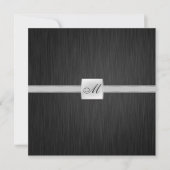 Elegant Monogram Wedding (met formulering) Kaart (Voorkant)