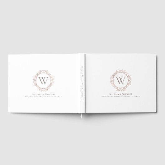 Elegant Monogram Wedding Modern Classic Gastenboek (Volledig)