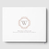 Elegant Monogram Wedding Modern Classic Gastenboek (Achterkant)