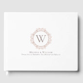 Elegant Monogram Wedding Modern Classic Gastenboek (Voorkant)