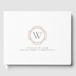 Elegant Monogram Wedding Modern Classic Gastenboek