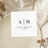 Elegant Monogram Wedding Napkins Servet