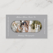 Elegant Monogram Wedding Photographer Arch Photos Visitekaartje (Voorkant)