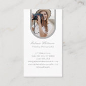 Elegant Monogram Wedding Photographer Arch Photos Visitekaartje (Achterkant)