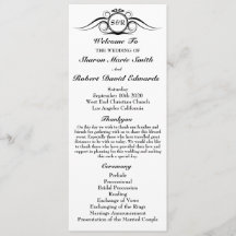 Elegant Monogram Wedding Programme
