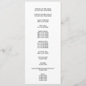 Elegant Monogram Wedding Programme Programmakaart (Achterkant)