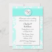 Elegant Monogram Wedding Rehearsal Uitnodiging (Voorkant)