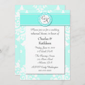 Elegant Monogram Wedding Rehearsal Uitnodiging (Voorkant / Achterkant)