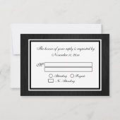 Elegant Monogram Wedding RSVP-kaart RSVP Kaartje (Achterkant)