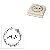 Elegant Monogram Wedding Rubberstempel (Gestempeld)
