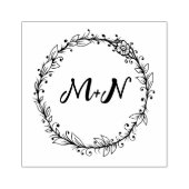 Elegant Monogram Wedding Rubberstempel (Afrduk)