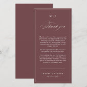 Elegant Monogram Wedding Thank You Card QR Code Bedankkaart (Voorkant / Achterkant)