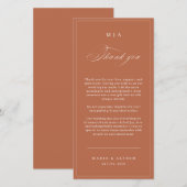 Elegant Monogram Wedding Thank You Card QR Code Bedankkaart (Voorkant / Achterkant)