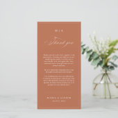 Elegant Monogram Wedding Thank You Card QR Code Bedankkaart (Staand voorkant)