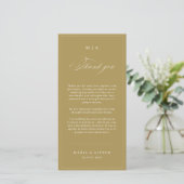 Elegant Monogram Wedding Thank You Card QR Code Bedankkaart (Staand voorkant)