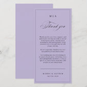 Elegant Monogram Wedding Thank You Card QR Code Bedankkaart (Voorkant / Achterkant)