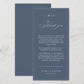 Elegant Monogram Wedding Thank You Card QR Code Bedankkaart (Voorkant / Achterkant)