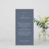 Elegant Monogram Wedding Thank You Card QR Code Bedankkaart (Staand voorkant)