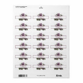 Elegant Monogram White Floral Return Address Label (Full Sheet)