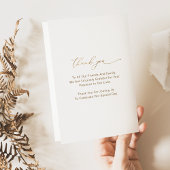 Elegant Monogram White Gold Wedding Folded Program