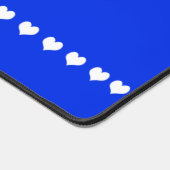 Elegant Monogram White Hearts Royal Blue Bureaumat (Hoek)