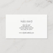 Elegant Monogram White Modern Gold Striped Visitekaartje (Achterkant)