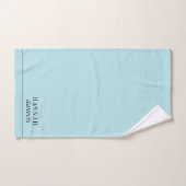 Elegant monogram Wit Naam Blauw Bad Handdoek (Handdoek)