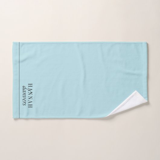Elegant monogram Wit Naam Blauw Bad Handdoek (Handdoek)