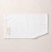 Elegant monogram Witte naam Roze Bad Handdoek (Handdoek)