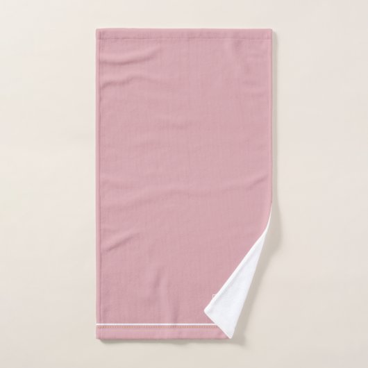 Elegant monogram Witte naam Roze Bad Handdoek (Handdoek)