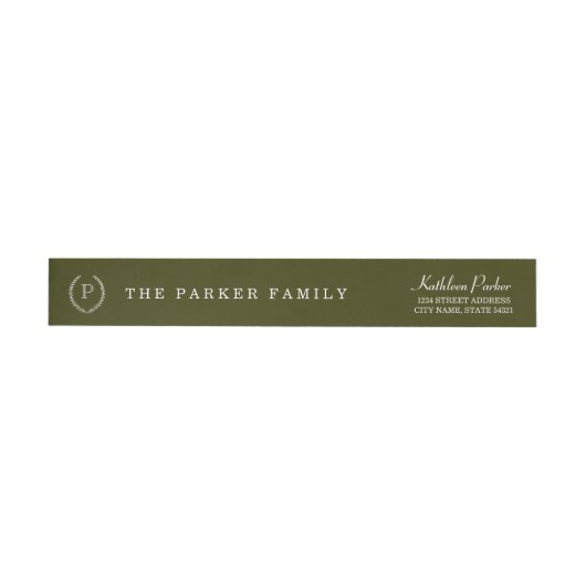 Elegant Monogram Wraparound Labels (Individueel)