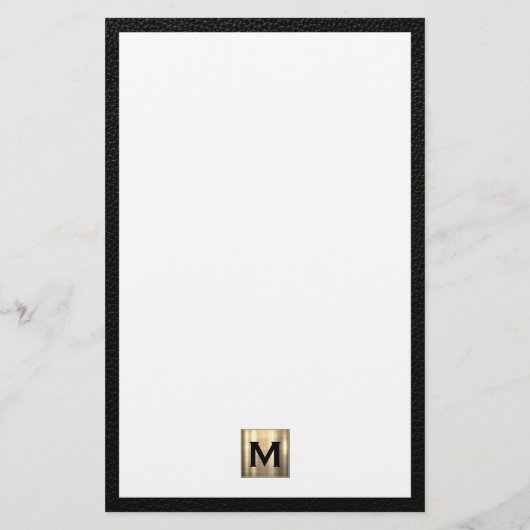 Elegant Monogram Zakelijk briefpapier (Achterkant)