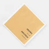 Elegant Monogram Zand Gele Bruiloft Servet (Hoek)