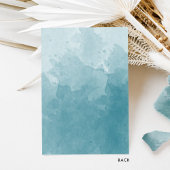 Elegant Monogram Zee Glas Waterverf RSVP Kaartje