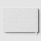 Elegant Monogram Zilver Faux Lederen Look Bruiloft Gastenboek (Achterkant)