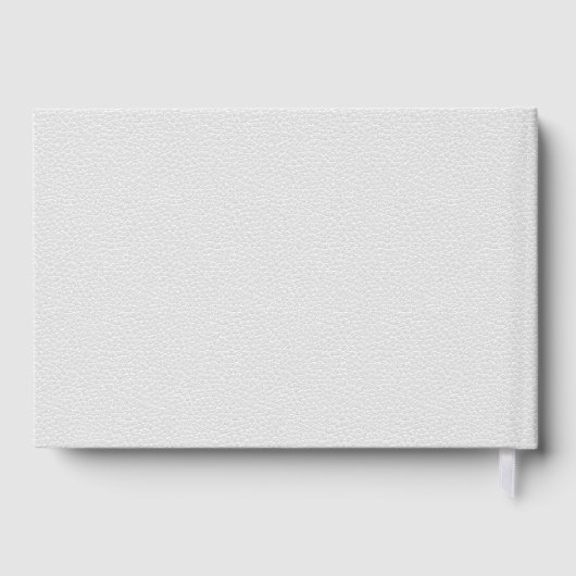 Elegant Monogram Zilver Faux Lederen Look Bruiloft Gastenboek (Achterkant)