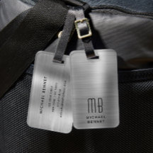 Elegant Monogram Zilver Grijs