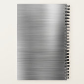 Elegant Monogram Zilver Grijs Reizen Notitieboek (Achterkant)